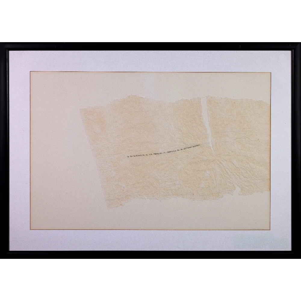 CARLO FINOTTI - La de-limitazione di un immagine - 1978 - collage e dattiloscrittura su carta copia