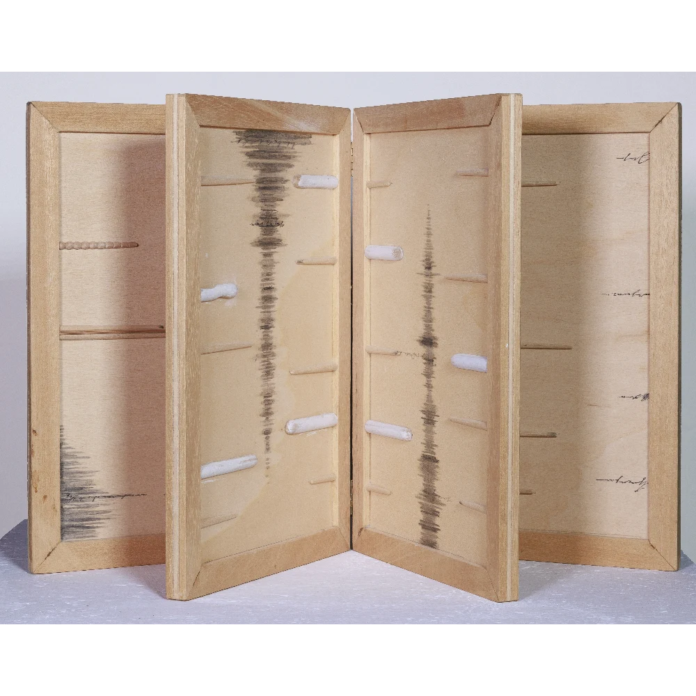 BRUNO CONTE - Verbario- - 2007- libro d artista in legno 1 copia