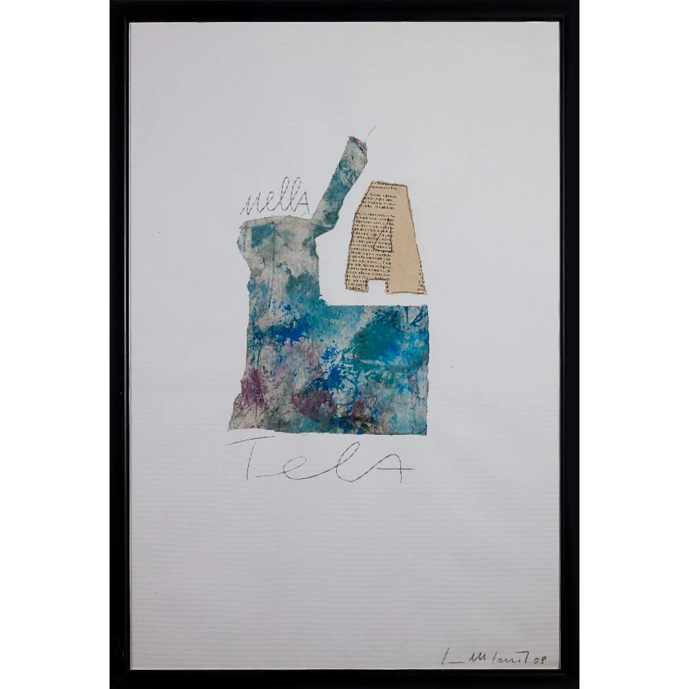 CARLO MARCELLO CONTI - Nella tela - 2008 Collage e matita su carta copia