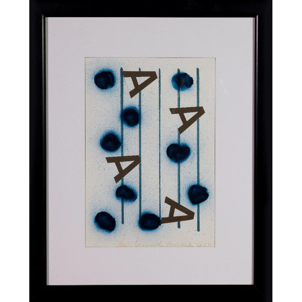 ENZO MINARELLI - AAAA Fonografia - 1984 - Collage e inchiostri su carta copia