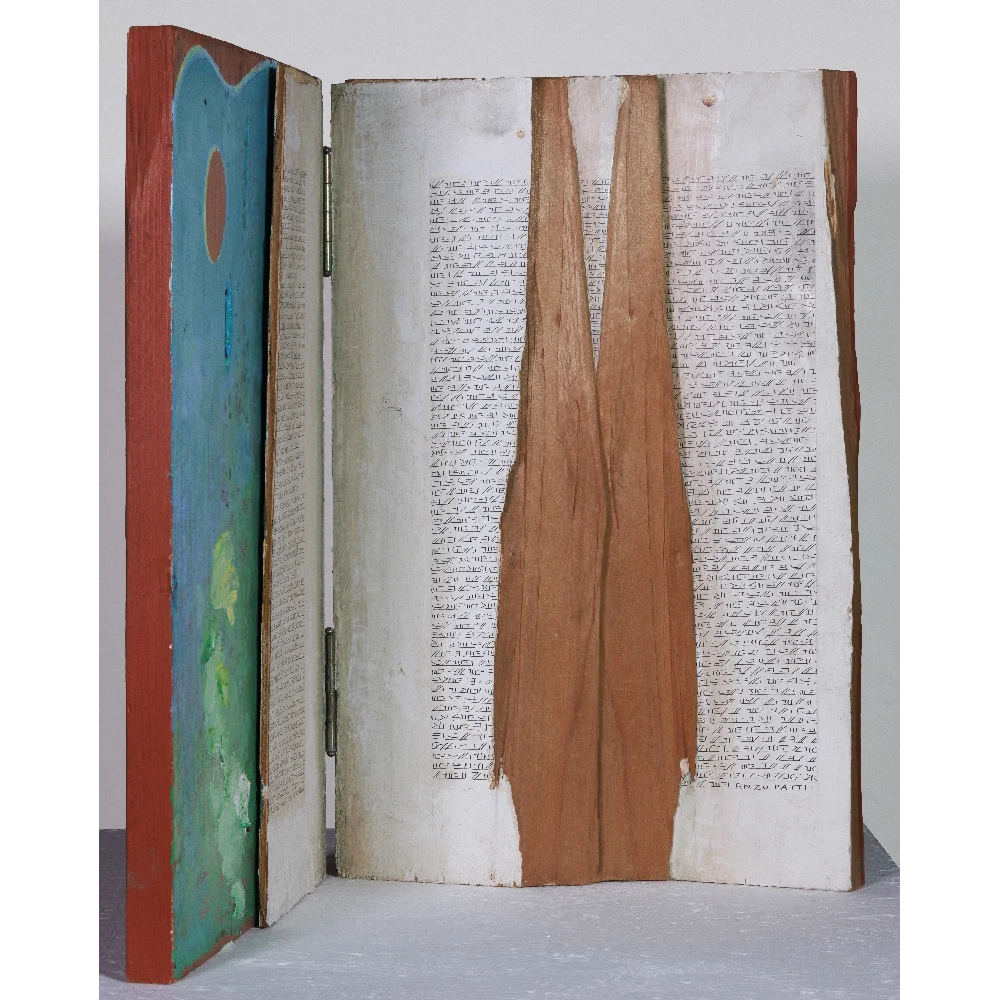 ENZO PATTI - Manuale di pittura-manoscritto- 1993- Legno incernierato e dipinto - Donazione Bentivoglio 2 copia