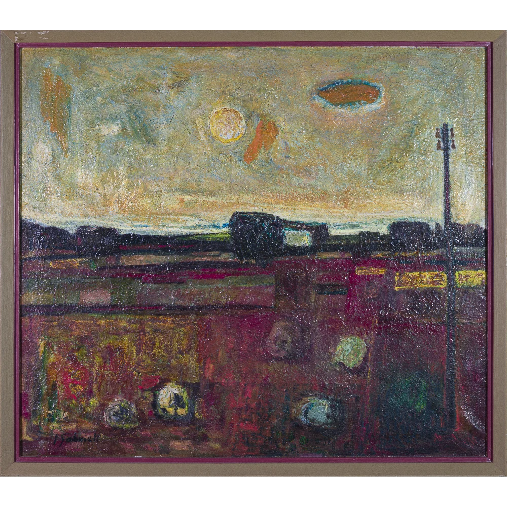 LUIGI GABRIELI - Paesaggio - s d - Olio su tela copia