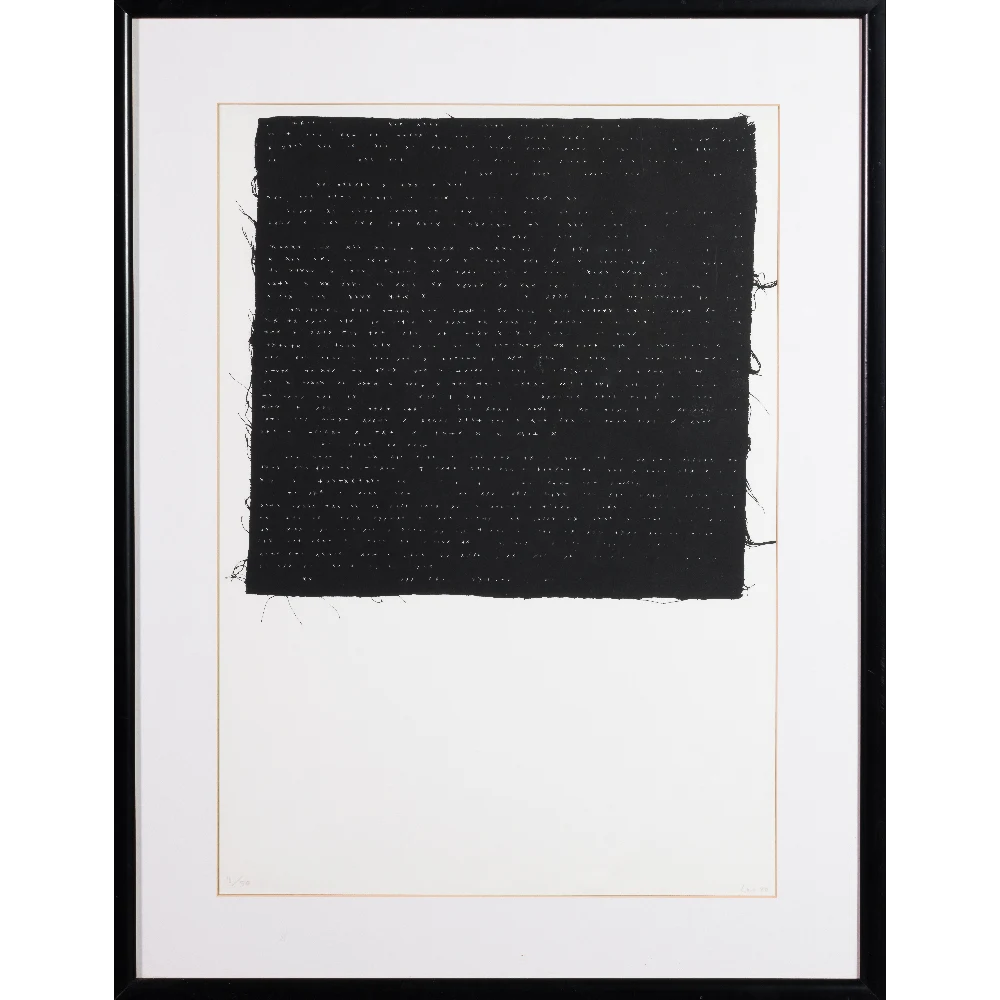 MARIA LAI - Senza titolo - Pseudoscrittura di filo - 1980 - Serigrafia 11-50 - edizioni Elleci - Donazione Mirella Bentivoglio copia
