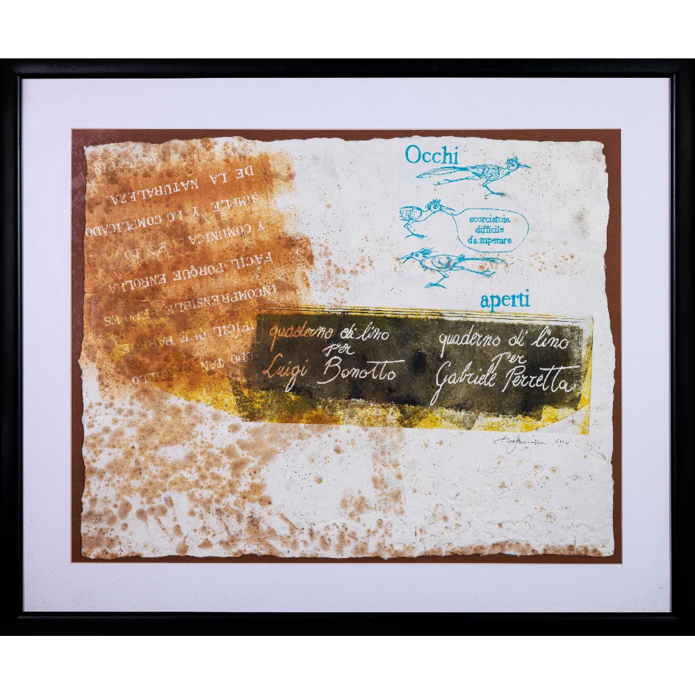 Pino Guzzonato - Quaderno di lino - 1988 - Tecnica mista su carta a mano copia