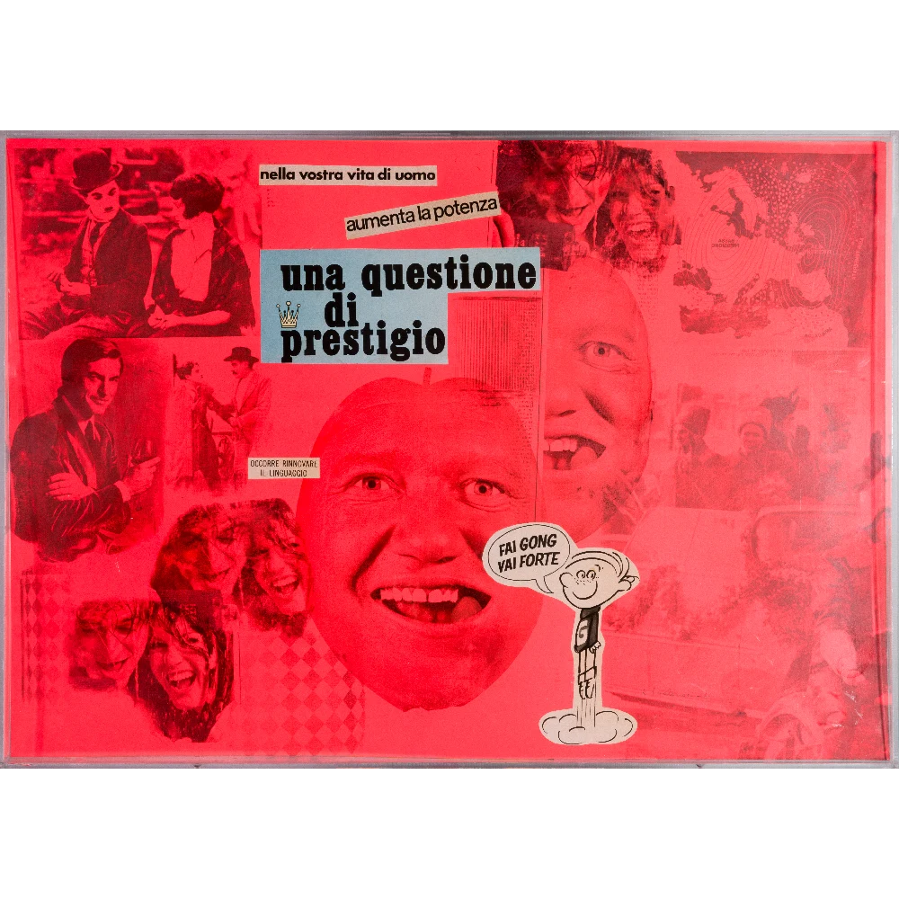 ROBERTO MALQUORI - Fai gong vai forte - 1969 - Decollage e collage su carta copia